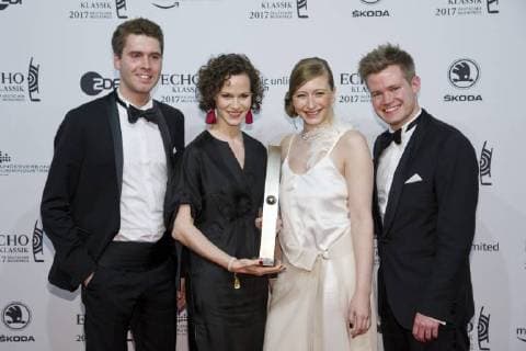 Notos Quartet Preistraeger Mixed presented his Prize Echo Classical award Ceremony German Music Prize 2017 in the Elbphilharmonie in Hamburg 29 10 2017