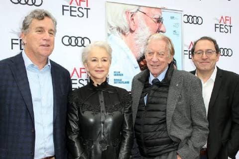 AFI FEST 2017 projection du film The Leisure Seeker à Los Angeles. 12 November 2017 - Hollywood, California - Michael Barker, Helen Mirren, Donald Sutherland, Tom Bernard. The Leisure Seeker AFI FEST 2017 Screening held at at the Egyptian Theatre. Photo Credit: F. Sadou AdMedia 222252 AdMedia Starface 2017-11-12 California Hollywood Etats-Unis Sutherland, Donald; Mirren, Helen  Copyright: xAdMediax STAR_222252_034