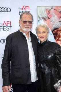 Helen Mirren and her Husband Taylor Hack Ford the The Leisure seeker Screening at 12 11 2017 in Frame of AFI close in Hollywood Los Angeles AFI close 2017 presented by Audi The Leisure seeker Screening photo call