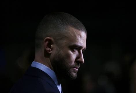 Justin Timberlake arrives on the red carpet at the Wonder Wheel screening at Museum of Modern Art on November 14, 2017 in New York City.  NYP20171114101 JOHNxANGELILLO