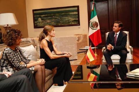November 14, 2017 - Mexico Df, Mexico, Spain - Queen Letizia of Spain attends a meeting with President of Mexico, Enrique Pena Nieto and wife, Angelica River, at Los Pinos Official Residence on November 13, 2017 in Mexico Mexico City Mexico  - ZUMAg15_ 20171114_zaf_g15_010 Copyright: xJackxAbuinx