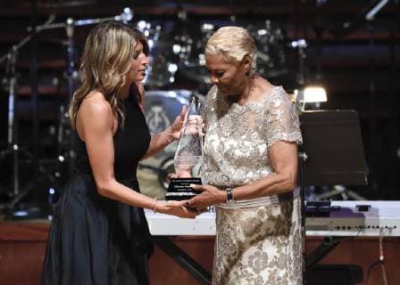November 14, 2017 - Philadelphia, Pennsylvania, U.S - Board Chair, NINA C TINARI SCHULSON, presents DIONNE WARWICK, with the 2017 Marian Anderson Award at the Marian Anderson Award Gala held at the Kimmel Center in Philadelphia PA The Marian Anderson Award was created to honor and celebrate world-renowned artists for their artistic work and talents, as well as their philanthropic contributions to society. It is named in memory of culture-changing vocalist and distinguished Philadelphian, Marian Anderson. Philadelphia U.S. - ZUMArf1_ 20171114_zaf_rf1_010 Copyright: xRickyxFitchettx