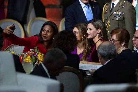 November 14, 2017 - EUM20171114SAL08.JPG.CIUDAD DE MEXICO HealthSalud-Cancer.- La reina de Espana, Letizia Ortiz, en la clausura de la Cumbre Mundial de Lideres del Cancer (World Cancer Leaders Summit), 14 de noviembre de 2017. Foto: Agencia EL UNIVERSALAlejandro AcostaJMA.  - ZUMAu78_ Kopie von 20171114_zaf_u78_107 Copyright: xElxUniversalx