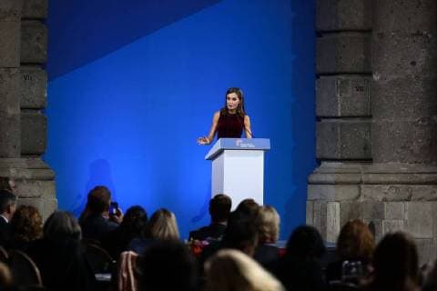 November 14, 2017 - EUM20171114SAL10.JPG.CIUDAD DE MEXICO HealthSalud-Cancer.- La reina de Espana, Letizia Ortiz, en la Cumbre Mundial de Lideres del Cancer (World Cancer Leaders Summit), 14 de noviembre de 2017. Foto: Agencia EL UNIVERSALAlejandro AcostaJMA.  - ZUMAu78_ Kopie von 20171114_zaf_u78_110 Copyright: xElxUniversalx