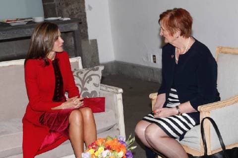 14-11-2017 Mexico Queen Letizia during a meeting with Sanchia Aranda, President of The Union for International Cancer Control s (UICC) in Mexico.  Copyright: xPPE xTHORTONx