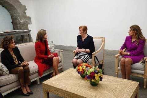 14-11-2017 Mexico Queen Letizia during a meeting with Sanchia Aranda, President of The Union for International Cancer Control s (UICC) in Mexico.  Copyright: xPPE xTHORTONx