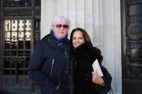 The Recall Cinema Premiere Vienna 15 11 2017 Reinhold Bilgeri with Woman Beatrix
