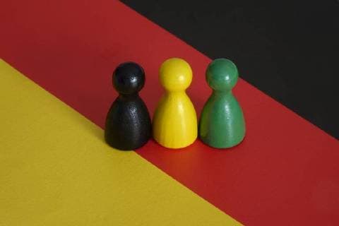 11 10 2017 Figures on a German flag country German country colors Germany Colours Flag Flag Black Red Gold Figures Party Parties CDU CSU FDP the Greens Black Yellow Green Black Yellow Green Jamaica coalition Coalition koalieren Jamaica