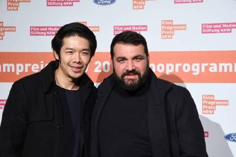 Actor Yung NGO and Sahin Eryilmaz l r , at 14 11 2017 in Cologne to award Ceremony the 27 Cinema program price NRW
