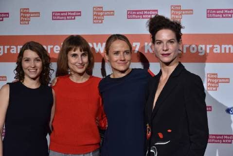 Actor Janina Fautz Melanie Andernach Isabel Prahl and Bibiana Beglau l r , at 14 11 2017 in Cologne to award Ceremony the 27 Cinema program price NRW