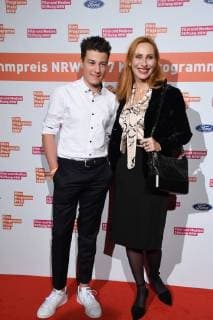 Actor Oskar Keymer and Andrea Sawatzki , at 14 11 2017 in Cologne to award Ceremony the 27 Cinema program price NRW