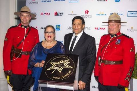 November 15, 2017 - Toronto, Ontario, Canada - Sydney Parris and Dawn Millington attends the 2017 Canada s Walk of Fame at The Liberty Grand on November 15, 2017 in Toronto, Canada, accepting for inductee Viola Desmond Toronto Canada - ZUMAm154 20171115_zap_m154_049 Copyright: xAngelxMarchinix