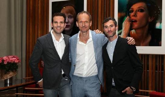 Premiere from manifesto in Presence the Director Julian at 16 11 17 in Cinema International Dario Suter Director Julian and Joel Brandeis at the Premiere from manifesto at 16 11 17 in Cinema International Berlin Berlin Germany Cinema International
