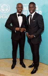 November 17, 2017 - London, London, UK - London, UK. GEROGE BOATENG and BARCY SAGNA attend the Football For Peace Inaugural Ball held at Guildhall. London UK  - ZUMAl94_ 20171117_zaf_l94_058 Copyright: xRayxTangx