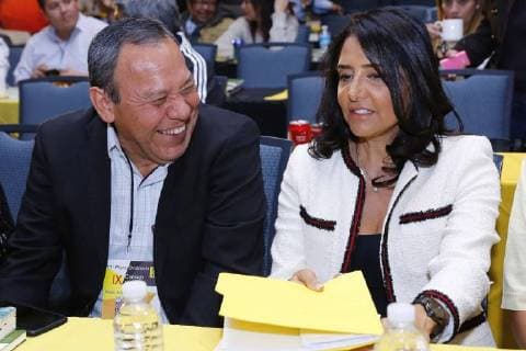 November 18 2017 EUM20171118POL03 JPG CIUDAD DE MEXICO PoliticsPolitica PRD Jesus Zambrano y Alejandra Barrales en el Decimo Primer Pleno Extraordinario del IX Consejo Nacional del PRD Foto Agencia EL UNIVERSALBerenice FregosoJMA  - ZUMAu78_ 20171118_zaf_u78_058 Copyright: xElxUniversalx