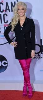 Singer Erika Girardi arrives for the annual American Music Awards held at Microsoft Theater in Los Angeles, on November 19, 2017.  LAP2017111920 JIMxRUYMEN