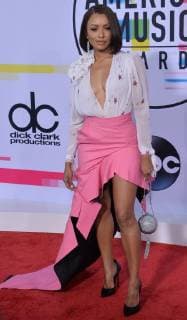 Kat Graham arrives for the annual American Music Awards held at Microsoft Theater in Los Angeles, on November 19, 2017.  LAP2017111950 JIMxRUYMEN