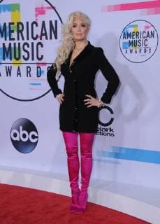 November 19, 2017 - Los Angeles, CA, U.S. - 19 November 2017 - Los Angeles, California - Erika Jayne. 2017 American Music Awards held at Microsoft Theater in Los Angeles. Photo Credit: AdMedia Los Angeles U.S. - ZUMAa123 20171119_zaa_a123_110 Copyright: xBirdiexThompsonx