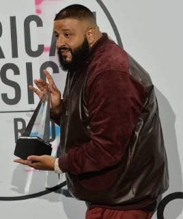 DJ Khaled appears backstage for his win of Best Rap Hip Hop Song at the annual American Music Awards held at Microsoft Theater in Los Angeles, on November 19, 2017.  LAP20171119997 JIMxRUYMEN