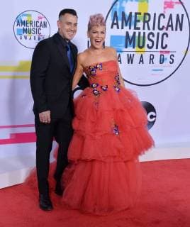 Pink and Carey hart arrive for the annual American Music Awards held at Microsoft Theater in Los Angeles, on November 19, 2017.  LAP20171119118 JIMxRUYMEN