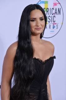Singer Demi Lovato arrives for the annual American Music Awards held at Microsoft Theater in Los Angeles, on November 19, 2017.  LAP20171119119 JIMxRUYMEN