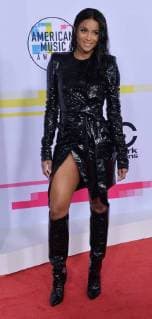Recording artist Ciara arrives for the annual American Music Awards held at Microsoft Theater in Los Angeles, on November 19, 2017.  LAP20171119131 JIMxRUYMEN