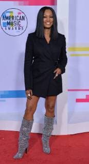 Actress Garcelle Beauvais arrives for the annual American Music Awards held at Microsoft Theater in Los Angeles, on November 19, 2017.  LAP20171119174 JIMxRUYMEN