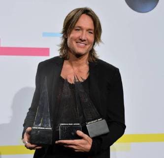 Keith Urban appears backstage as a triple winner for Favorite Country Album, Favorite Country Song, and Single of the Year at the annual American Music Awards held at Microsoft Theater in Los Angeles, on November 19, 2017.  LAP20171119185 JIMxRUYMEN