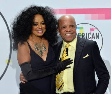 Singer and actress Diana Ross and Berry Gordy appear backstage during the annual American Music Awards held at Microsoft Theater in Los Angeles, on November 19, 2017.  LAP20171119192 JIMxRUYMEN