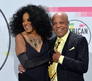 Singer and actress Diana Ross and Berry Gordy appear backstage during the annual American Music Awards held at Microsoft Theater in Los Angeles, on November 19, 2017.  LAP20171119193 JIMxRUYMEN