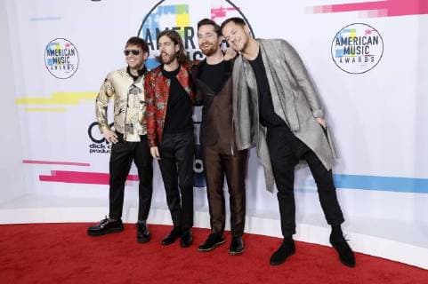 Ben McKee Daniel Wayne sermon Daniel Platzman and Dan Reynolds Imagine Dragons at the award Ceremony the 44 American Music Awards in Microsoft Theatre Los Angeles 19 11 2017 Foto:xD.xBedrosianx xFuturexImage