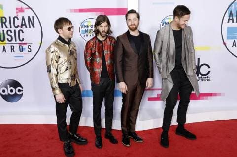 Ben McKee Daniel Wayne sermon Daniel Platzman and Dan Reynolds Imagine Dragons at the award Ceremony the 44 American Music Awards in Microsoft Theatre Los Angeles 19 11 2017 Foto:xD.xBedrosianx xFuturexImage