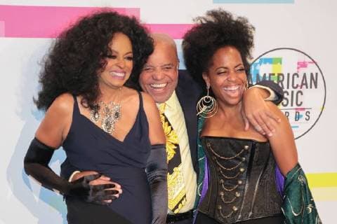 Diana Ross and Berry Gordy with their common Daughter Rhonda Ross Kendrick at the American Music Awards at 19 11 2017 in Los Angeles 2017 American Music Awards in Los Angeles Pressroom Preistraeger