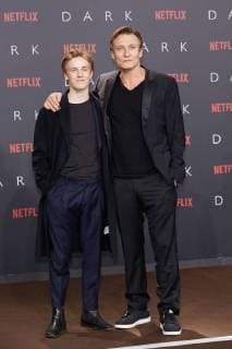 Louis Hofmann and Oliver Masucci European premiere the first German NETFLIX Original Series Dark in Zoopalast in Berlin at 20 11 207 European premiere Dark