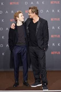 Louis Hofmann and Oliver Masucci European premiere the first German NETFLIX Original Series Dark in Zoopalast in Berlin at 20 11 207 European premiere Dark