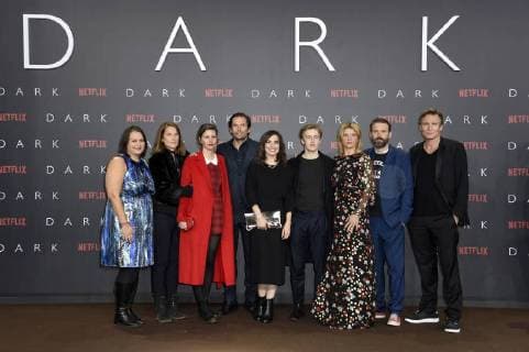 Kelly Karoline Eichhorn Jantje Friese Quirin mountain Maja Beautiful Louis Hofmann Jördis Triebel Baran Bo Odar and Oliver Masucci at the Premiere the NETFLIX Series Dark in Cinema in Zoo Palace Berlin 20 11 2017 Foto:xF.xKernx xFuturexImage