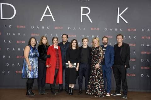 Kelly Karoline Eichhorn Jantje Friese Quirin mountain Maja Beautiful Louis Hofmann Jördis Triebel Baran Bo Odar and Oliver Masucci at the Premiere the NETFLIX Series Dark in Cinema in Zoo Palace Berlin 20 11 2017 Foto:xF.xKernx xFuturexImage