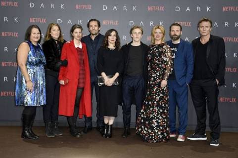 Kelly Karoline Eichhorn Jantje Friese Quirin mountain Maja Beautiful Louis Hofmann Jördis Triebel Baran Bo Odar and Oliver Masucci at the Premiere the NETFLIX Series Dark in Cinema in Zoo Palace Berlin 20 11 2017 Foto:xF.xKernx xFuturexImage