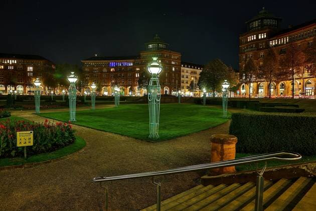 Mannheim 18 10 17 Impressions at night Impressions at night in Autumn at Water tower Images at Night with the Water tower and the Arcades Picture ID Picture Markus Picture is Honorarpflichtig No Model Release Impressions at night