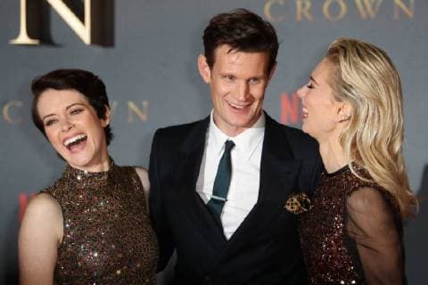 . 21 11 2017. London, United Kingdom. Claire Foy , Matt Smith and Vanessa Kirby arriving for The Crown- season 2 World premiere in London.  xStephenxLockx xi-Imagesx IIM-16431-0022