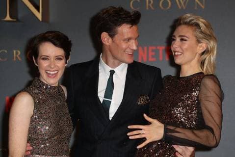 . 21 11 2017. London, United Kingdom. Claire Foy , Matt Smith and Vanessa Kirby arriving for The Crown- season 2 World premiere in London.  xStephenxLockx xi-Imagesx IIM-16431-0024