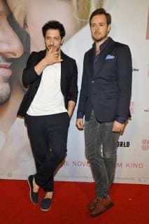 Fahri Yardim Nile Scriptwriter and Producer Arrival to Premiere Whatever happens in Cinema Astor Film Lounge in Berlin at 21 11 2017