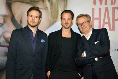 Nile Producer Scriptwriter Michael Comb Film music composer Dr Benjamin Grosch Film producer Arrival to Premiere Whatever happens in Cinema Astor Film Lounge in Berlin at 21 11 2017