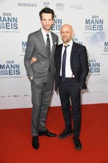 Sabin Tambrea Juergen Vogel at the public premiere from the Man out the Ice in Zoo Palace in Berlin at 21 11 2017