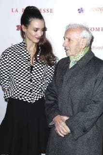 The Promise - La Promesse Premiere at Publicis Champs Elysees on November 21, 2017 in Paris Charles Aznavour;Charlotte Le Bon Paris France  562490