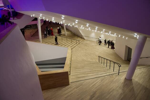 Interior shot Staircase Foyer Common Feature Edge image Elbphilharmonie Konzerthaus Architecture Echo Classical award Ceremony German Music Prize 2017 in the Elbphilharmonie in Hamburg 29 10 2017