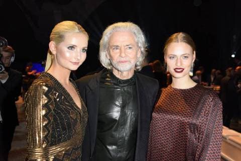 Anna Hiltrop Hermann Buehlbecker Cosima Auermann at the presentation of the Lambertz Fine Art Calendar 2018 in the Friedrichstadtpalast in Berlin on 22.11.2017