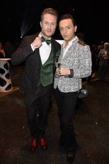 Nico Schwanz Julian F M Stoeckel at the presentation of the Lambertz Fine Art calendar 2018 in the Friedrichstadtpalast in Berlin on 22.11.2017