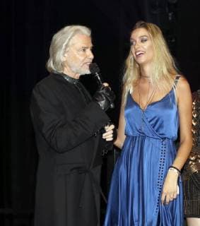 Dr Hermann Buehlbecker Sole holder LAMBERTZ Melinda London Anna Hiltrop cosima Auermann at the LAMBERTZ Fine Art calendar presentation in the Friedrichstadtpalast Berlin