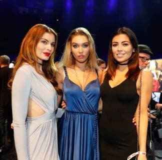 Rebecca Kunikowski Melinda London Tahnee Roessler at the LAMBERTZ Fine Art Calendar Presentation in the Friedrichstadtpalast Berlin
